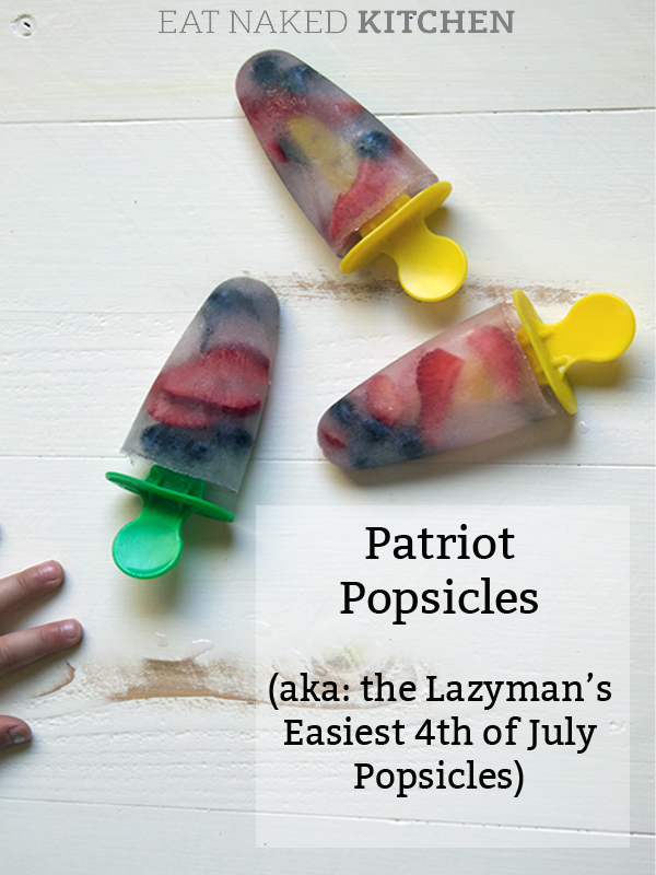 Patriot Popsicles (aka: the Lazyman's Easiest 4th of July Popsicles)